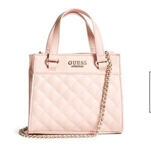 Pink Guess Mini Crossbody Purse